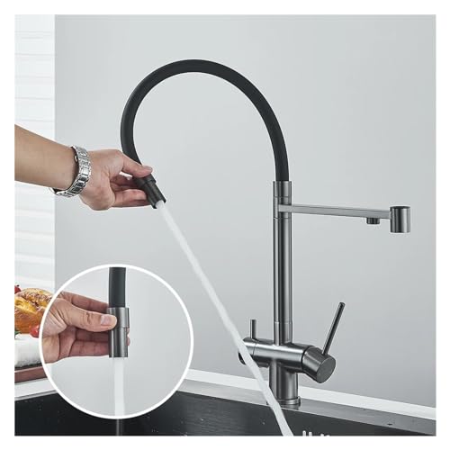 Grifo de cocina de agua filtrada flexible que elimina salpicaduras y optimiza espacio 5