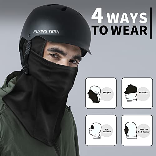 Balaclava Ski Mask For Men Women, Winter Face Mask Windproof Motorcycle Mask Thermal Fleece Full Face Hood (Black / 1 Pack) #TOP2