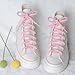 Olukssck 2 Pairs Fuzzy Shoe Laces for Sneakers, Soft Plush Shoelaces for Men, Women & Kids, Dark Pink, 55 inch(140cm)