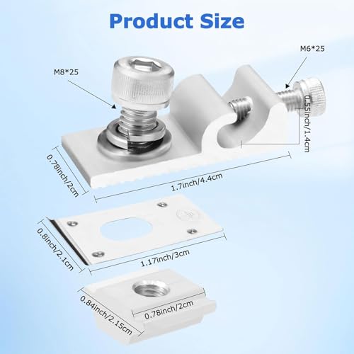 10 Stück Solarpanel Erdungsclips,Erdungsklemme für PV Modul,Aluminium Solarmodul Boden Erdung Lug Standard,Befestigungen Erdungsösen Photovoltaik-Unterstützung Solar Montage System