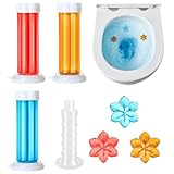 DOVBAN Dischi Gel Wc,Detergente Bagno,Timbri In Gels Igienico,Fiore Dischi Gels Igienizzanti Wc,Con Dispenser e Gel