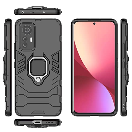 Compatible Xiaomi 12 Lite 5G Coque Résistante avec béquille et 2 Films protections écran en verre trempé [Novago] - vue 7