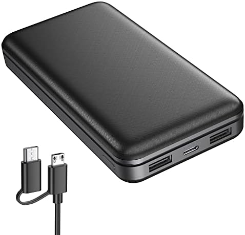 Power Bank 26800mAh Ultra-High Capacity Portable Charger 2 Outputs&2 Inputs Battery Pack with 2 in 1 Cable External Battery Power Bank for iPhone iPad Samsung Pixel Camera Switch Fans Flashlighs