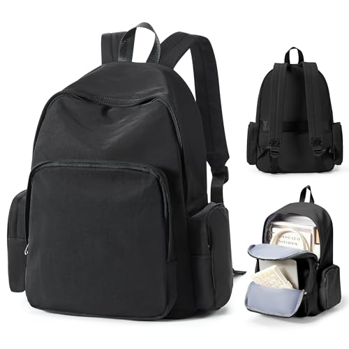 sikazan Mochila Escolar Grande,Mochila Negro Instituto,Mochila Colegio Adolescente,Mochila Ordenador Portatil 15.6,Mochila Juvenil Chica