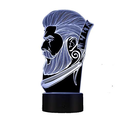 Preisvergleich Produktbild Friseursalon Nachtlicht Schönheitssalon Friseursalon Logo kreative Nachtlicht Illusion Tischlampe Tropfboot