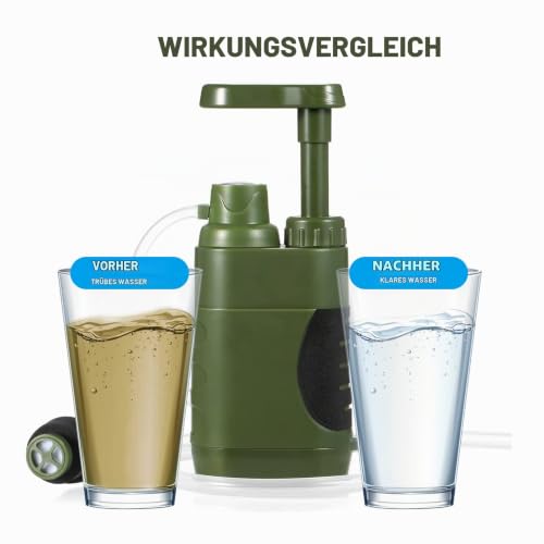 Foto von Lixada Wasserfilter 3000L Tragbarer Camping Tischwasserfilter Wasserfilter Outdoor Entfernt 0,03 akterien Filter mit Aufbewahrungstasche für Notfälle im Freien,Camping, Wandern