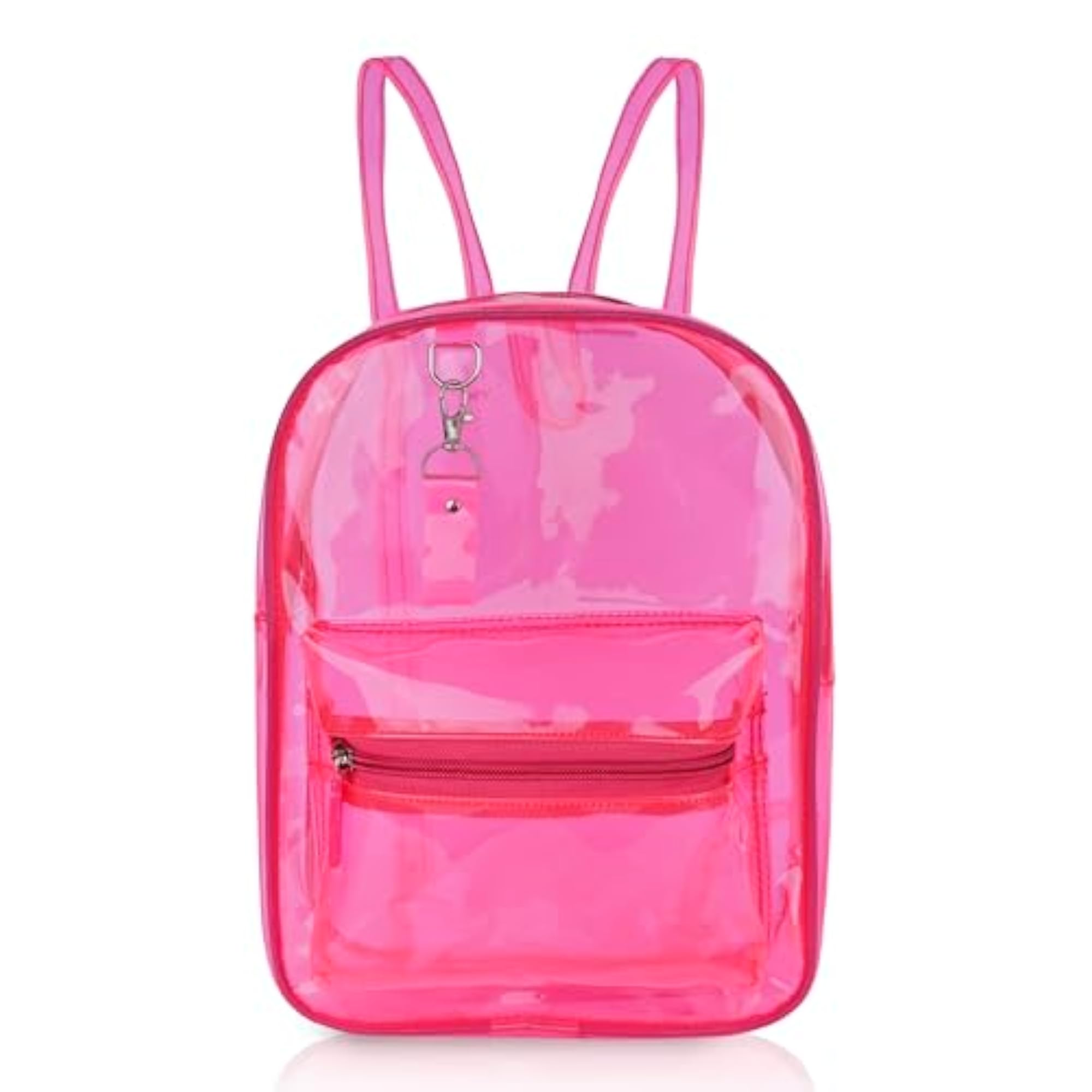 Stylish Neon Orange Transparent Jelly Backpack for Women