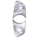 Baceyong Ein Paar Ecklicht-Linsen-Blinker-Licht-Linsenabdeckung (klare Linse), 1998-2001 Kompatibel mit B * MW E46 2-türige, Ecklichtabdeckung 2 Stück links + rechts 63126904299 63126904300