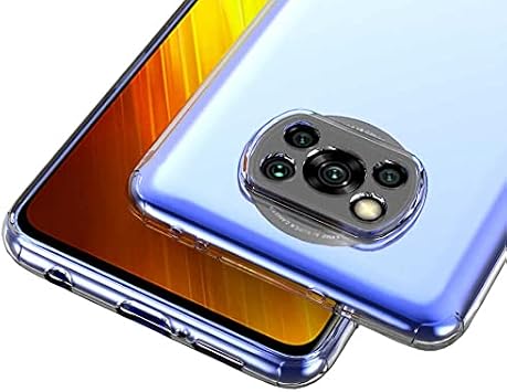 Xiaomi Poco X3 Uyumlu Kamera Korumalı Darbe Önleyici Ultra Slim TPU Şeffaf Silikon Kılıf (Şeffaf, Xiaomi Poco X3)
