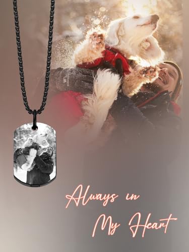 Zysta Urnen Anhänger mit Foto Gravur Asche Kette zum Befüllen Dog Tag Ascheamulett Edelstahl Hund Haustier Memorial Schmuck Personalisierte Geschenk