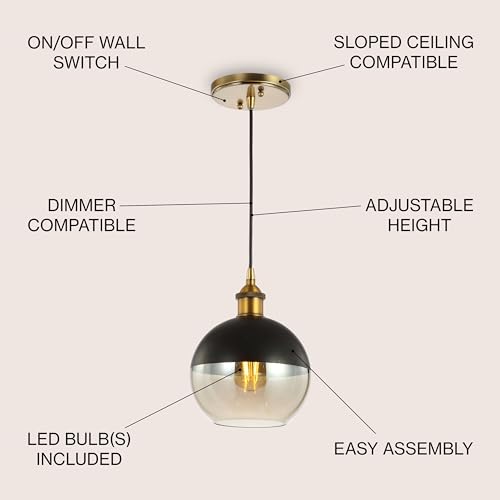 Nixon JYL3513A Brass Gold/Black Contemporary LED Pendant Light