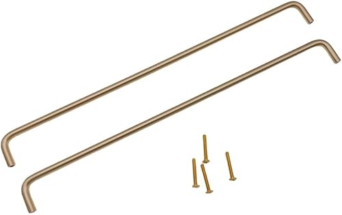 Miniatura 2 de Juego de 2 tiradores de latón macizo modernos para gabinetes de cocina, manijas y tiradores dorados para cajones de gabinetes de cocina (centro de