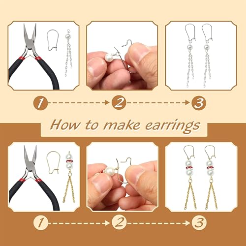 Image of INDIKONB Large Gold Earring Hooks 50 Pcs | Jewelry Making Findings for Earrings | Durable Metal Ear Wire Hooks for DIY Craft, Beading & Handmade Jewelry Supplies