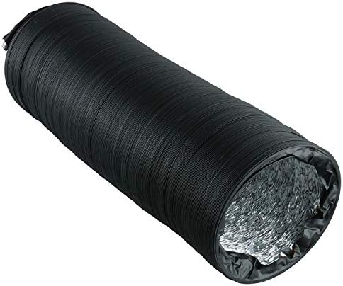 DasMarine Air Duct, Black Flexible Ducting HVAC Ventilation Air Hose for Grow Tents, Dryer Rooms,Kitchen (150mm x 10m)