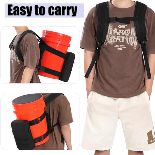 image for XINTREY 5 Gallon Bucket Backpack for Fishing, Sports, Hunting, Apple P