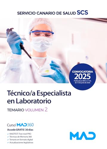 Portada de Técnico/a Especialista en Laboratorio. Temario Volumen 2