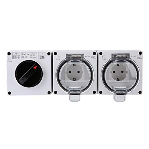 Tomada externa, 11,8 x 3,9 x 2,9 pol. À prova d'água Tampa transparente fácil de abrir Captura Tomada elétrica externa para torneira de água para luzes Bombas de piscina de jardim(alemão)