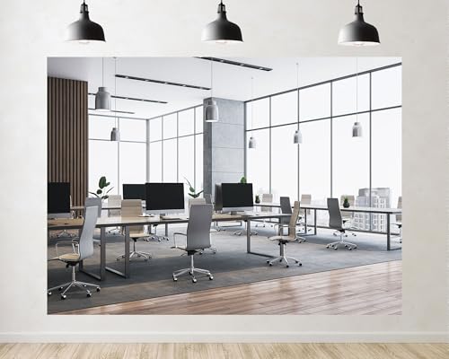Trykid 8x8ft Modern Office Space Backdrop Sleek Contemporary Corporate Workplace