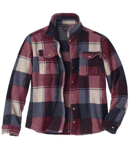 ATLAS FOR MEN - Karierte Hemdjacke aus Sherpa-Fleece - L