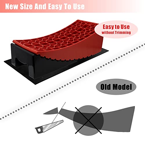 Hridecyt Camper Levelers For Travel Trailers,No Trimming Required,Faster And Easier Than Rv Leveling Blocks,Includes 2 Curved Levelers,2 Wheel Chocks,2 Non-Slip Mats,1 Carry Bag,Up To 35000Lbs #TOP4