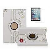 STENES iPad Pro 12.9 Case - Stylish - 3D Handmade Bling Crystal Bowknot Bag Sexy Lips 360 Degree Rot