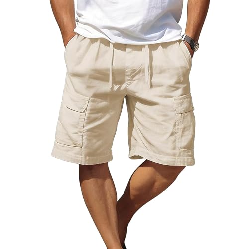 Shorts Holgados Casuales para Hombre 3X-Large Khaki miniatura 1