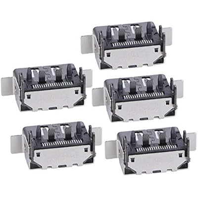 Garsent 1080P Game Console Socket Replacement for One X, Wear-resistant Connector Port for Gamers, Metal 5 Pcs