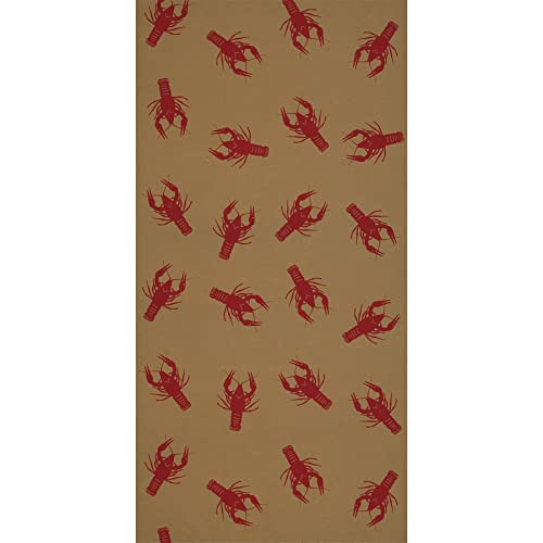 Beistle 24" x 50' New Orleans Theme Crawfish Print Kraft Paper Ta...