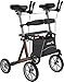 Produktbild FabaCare Arthritis Rollator Tiger Outdoor XXL, Unterarmrollator, gepolsterte Armauflagen, höhenverstellbarer Arthritsrollator, mit Tasche, bis 200 kg, Braun