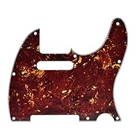 Color: Vintage Tortoise Material: Plastic (Pickguard is covered by original protective film) The 8 hole mounting screw holes only fit American/Mexican Fender Teles,but not Squier or any other types of Teles; Please note there are two mounting screw h...