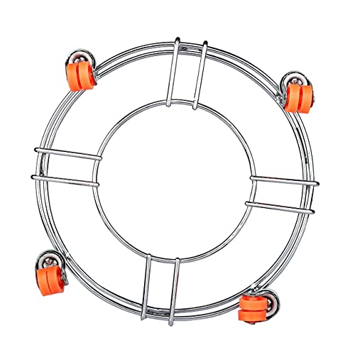 Image of Heavy Stainless Steel Gas Cylinder Trolley with Wheel | Gas Trolly | Lpg Cylinder Stand | Gas Trolly Wheel |Cylinder Trolley with Wheels | Gas Cylinder Trolley (Red, 1)