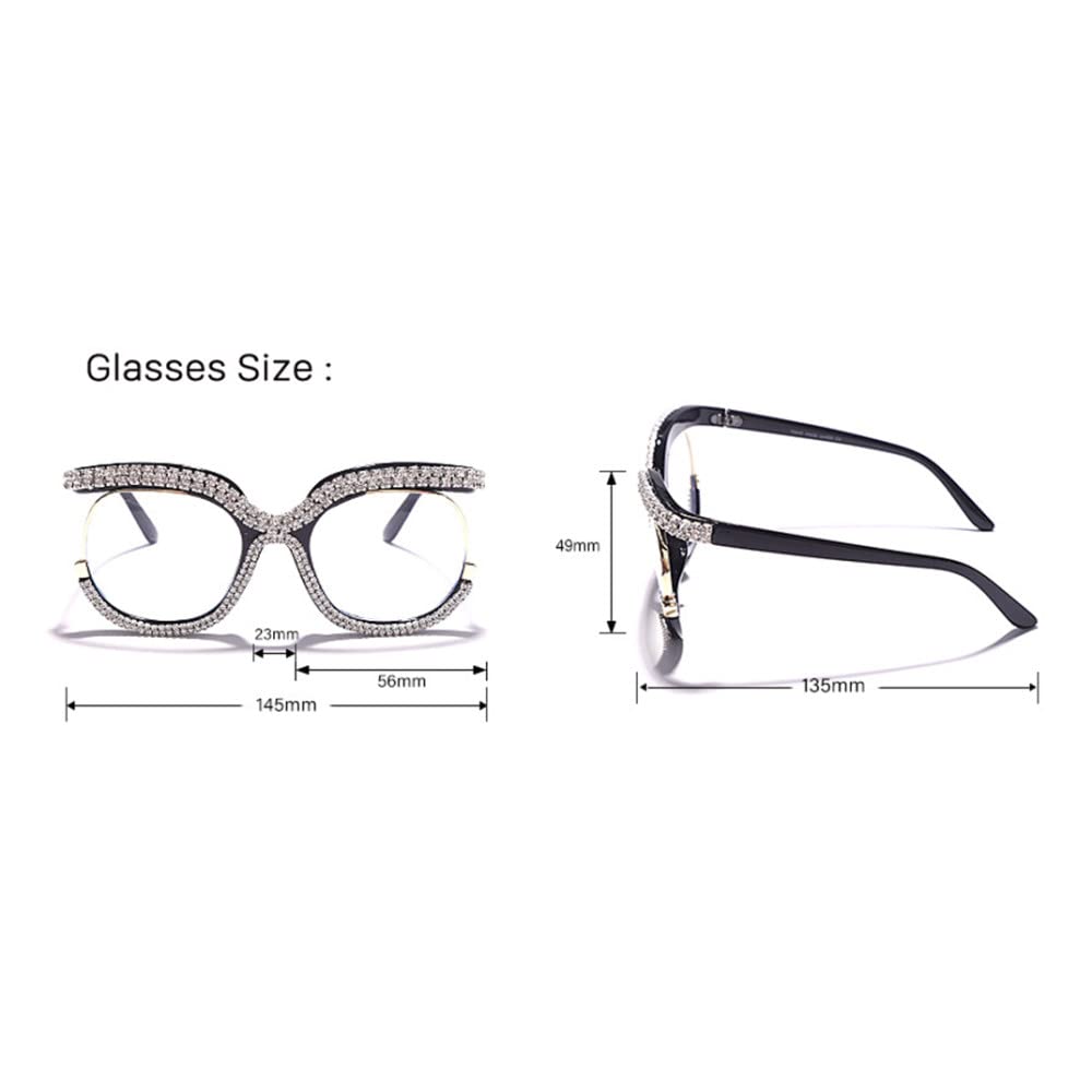 Retro kwadratowe oprawki do okularów mężczyźni kobiety okulary przezroczyste soczewki oprawki do okularów diamentowe okulary