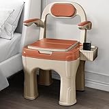 Portable et facile à assembler : conçue pour plus de commodité, cette chaise percée est facile à déplacer et à installer. Chaque pied est numéroté pour un assemblage simple, assurant un rangement sans tracas et une utilisation peu encombrante dans divers endroits comme les chambres, les salles de bains ou les salons.