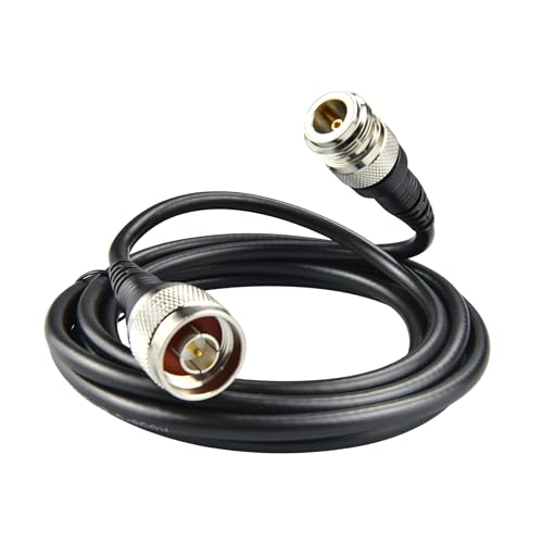 Boobrie N Male to N Female Coaxial Cable 6.56Ft Upgraded RG58 N-Type Jumper Extension Cable Low Loss 50 ohm Type N Male to Female Coax Jumper for WiFi Router, 4G LTE Gateway, Ham Radio, SDR