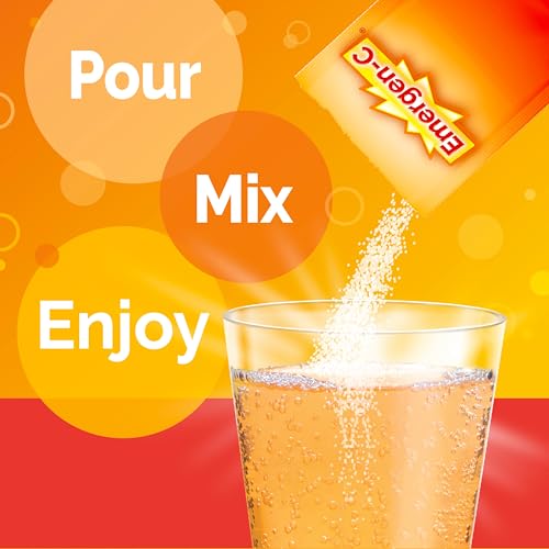 Emergen-C 1000mg Vitamin C Powder, with Antioxidants, B Vitamins and Electrolytes, Vitamin C Supplements for Immune Support, Caffeine Free Drink Mix, Tangerine Flavor - 60 Count/2 Month Supply - Image 6