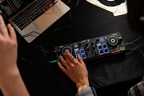 Miniatura 2 de Hercules Djcontrol Starlight - Controladora Dj Usb Portatil De 2 Pistas Y 8 Pads, Software Serato Dj Lite, Para Pc Y Mac