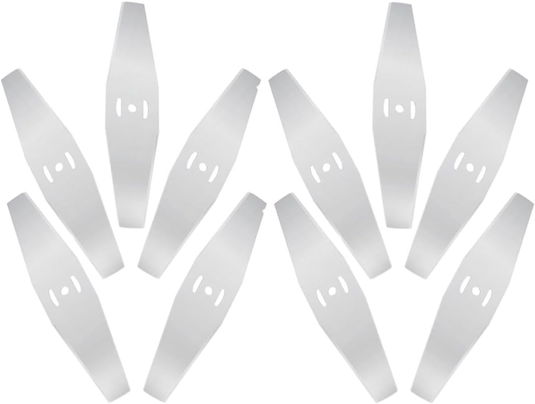 10pcs Metal Mower Blades Replacement for Lawn and Wood, Portable Lightweight Trimmer Attachment for Home DIY Projects and Garden Maintenance