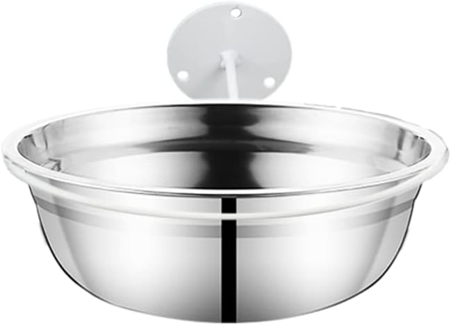 Non-Folding Wall Mounted Dog Bowls - Perfect for Giving Medium-Larger Dogs a More Comfortable Eating Experience (1 Pack (White))