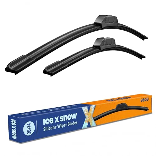 Image of 28 inch+14 inch Silicone Windshield Wiper Blades Oem Quality Premium All Seasons Wiper Blades Durable and Quiet Windshield Wipers (Pack of 2)