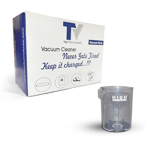 Replacement Hoover Dirt Cup Assembly for WindTunnel 3 High Performance Bagless Upright Vacuum Cleaners - Part #440004115 - Fits Models UH72600 - Clear Canister with Easy-Release Lid