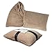 Produktbild Delindo Lifestyle® 2in1 Kuscheldecke TRAVEL BEIGE, 135x200 cm, flauschig weiches Reisekissen umwandelbar zur Reisedecke für Frauen, Männer und Kinder