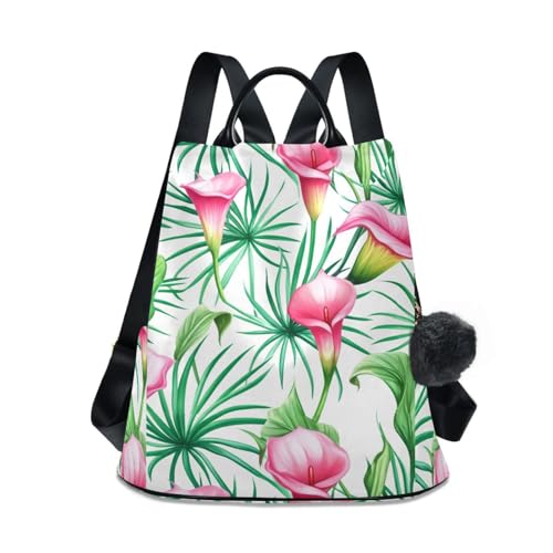 Sac à dos tendance imprimé haut de gamme motif rose calla lys