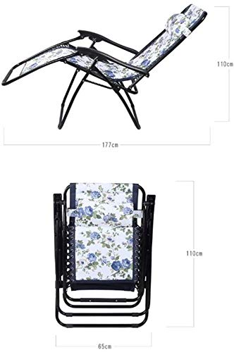 Chaise de salon de jardin pliante et inclinable avec coussin - 2