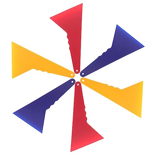 BUTIFULSIC 6Pcs Triangle Car Vinyl Squeegee Tool Flexible Auto Film Scraper for Window Tinting Smooth Edge Vehicle Wrap Application Safe Non Scratch Design for Glass Surfaces