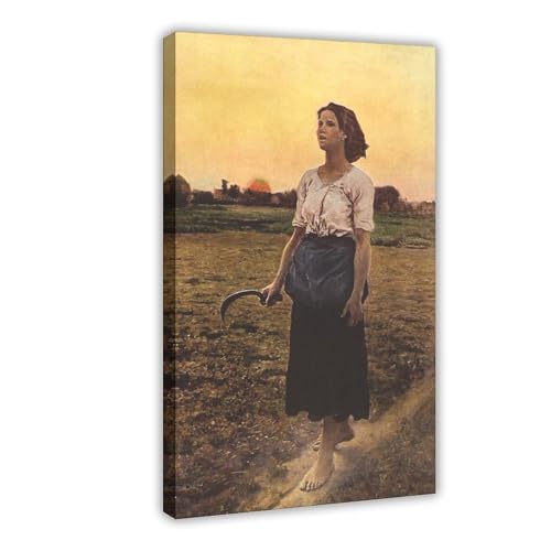 Impression sur toile La chanson de l'alouette Jules Breton | Cadre 30x45 cm