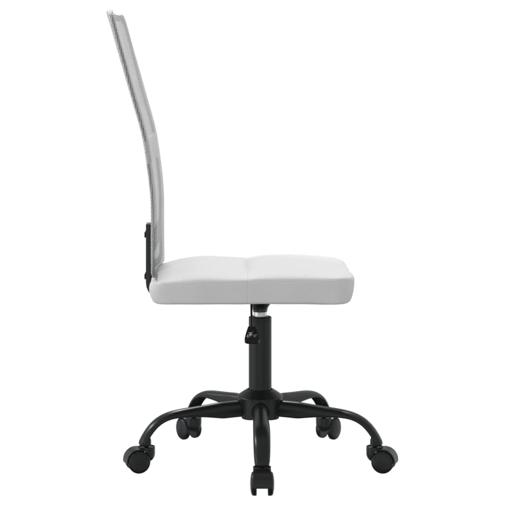 Chaise de bureau réglable en hauteur - Chaise pivotante en maille blanche avec dos en maille respirante - Charge maximale : 110 kg - Confortable pour le bureau à domicile et les jeux