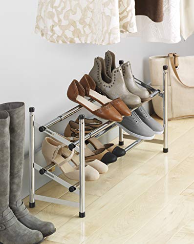 Whitmor Chrome Adjustable Shoe Rack, 2 Tier #TOP1