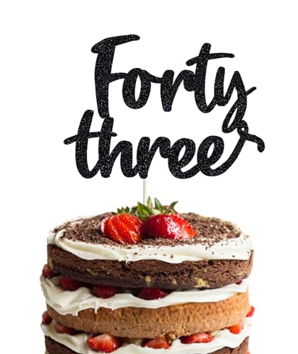 veegood Happy 43rd Birthday Cake Topper forty three Birthday Cake Toppers, 43rd Cake Topper for Men,43 Cake Topper For Women, 43rd birthday decorations,43rd Birthday Cake Topper