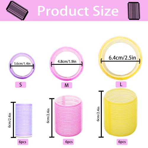 Hair Rollers For Long Hair 18 Pcs Hair Roller Set Rollers Hair Curlers For Medium Hair Salon Hair Dressing Curlers With 3 Sizes Curlers, Diy Rollers Hair Curlers, #TOP5