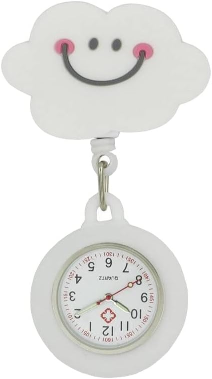 SEIWEI - 2 Orologi Da Infermiera A Spilla Con Luminosità E Cordino Elastico - Movimento Al Quarzo - Impermeabile - Design Rimovibile